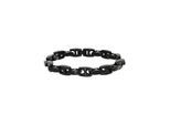Zeeme Stainless Steel Armband Edelstahl matt glanz schwarz 23,5cm lang