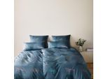 Bettwäsche ELEGANTE "Explorer", ozeanblau, B/L: 135cm x 200cm, 1 Stk., 1 Stk., Mako-Satin, B/L: 80cm x 80cm, 2, Mako-Satin, Obermaterial: 100% Baumwolle, Bettwäsche, Bettwäsche, angenehmes Hautgefühl