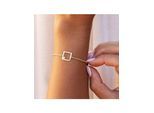 cai Armband 925 Sterling Silber gelb vergoldet Rechteck Zirkonia