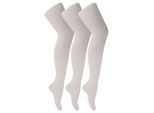Sock Snob - Set van 3 balletpanty's van 70 denier voor meisjes - Wit