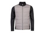 Heren Zwarte Fleece Gevoerde Jas Volledige Ritssluiting | Heat Holders | Geïsoleerde Waterdichte Jas met Zakken - Grijs