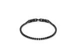 Zeeme Stainless Steel Armband Edelstahl/PVD schwarz Kristalle schwarz