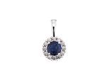 Orolino Anhänger Gold 585 mit 12x Brillant zus. 0,12ct. und Safir blau