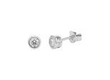Paar Ohrstecker TOM TAILOR "Schmuck Geschenk Silber 925 Solitär", silber (silberfarben, kristallweiß, kristallweiß), Ohrringe, Damen, Silber 925 (Sterlingsilber), mit Zirkonia (synth.)