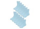 Set van 6 babysokken van katoen met omgeslagen bovenkant - Blauw