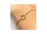 cai Armband 925 Sterling Silber gelb vergoldet Zirkonia Kreis