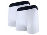 Farah Classic - Comfortabele Mannen Sleutelgat Boxershort - Wit