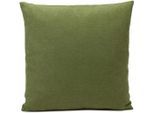 Dekokissen GÖZZE "Darco" Gr. 2, grün (grün, unifarben), B:50cm L:50cm, Obermaterial: 100% Polyester, Dekokissen_Sitzkissen_Kissenhüllen