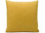 Dekokissen GÖZZE "Darco" Gr. 1, gelb (senf, unifarben), B:40cm L:40cm, Obermaterial: 100% Polyester, Dekokissen_Sitzkissen_Kissenhüllen