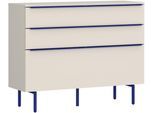 Kommode TOM TAILOR HOME, light taupe, B:110cm H:89cm T:42cm, Holzwerkstoff, Melamin, Spanplatte, Sideboards, Kommode, Lowboard, Breite 110 cm,1 Klappe,2 Schubladen, viel Stauraum