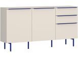 Kommode TOM TAILOR HOME, light taupe, B:165cm H:74cm T:42cm, Holzwerkstoff, Melamin, Spanplatte, Sideboards, Kommode, Lowboard, Breite 165 cm,3 Türen,2 Schubladen, viel Stauraum