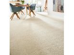 Teppichboden ANDIAMO "Softness, Velours, Gesamthöhe 17 mm, Luxusklasse LC5", beige (creme), B:400cm L:300cm, Kunstfaser, Teppiche, Teppichboden, Uni Farben, Breite 400 cm, besonders weich, Wohnzimmer, Schlafzimmer