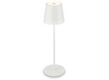 BRILONER LEUCHTEN LED Tischleuchte "KIKI", weiß, 1, Ø 12cm H: 38cm, 1 Stk., Leuchten, mit Akku, höhenverstellbar, USB-C, warmweiß, IP44, silber, 38 cm, LED Tischleuchte
