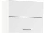Faltlifthängeschrank IMPULS KÜCHEN "Valencia", In zwei Breiten für eine flexible Nutzung, Höhe: 72,3 cm", weiß, B:90cm H:72,3cm T:34,2cm, Dekorfolie, Holzwerkstoff, Schränke, Faltlifthängeschrank, vormontiert, mit Falt-Lifttür bestehend aus 2 Fronten
