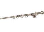Gardinenstange MYDECO "20mm Ball Wandträger 6,5 cm", braun (bronzefarben), L:350cm, Gardinenstangen, Gardinenstange