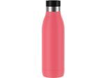 Isolierflasche EMSA "Trinkflasche Bludrop", orange (koralle), H:21,5cm, Edelstahl, Trinkflaschen, Isolierflasche, Edelstahl, Quick-Press Deckel, 360 Trinkgenuss, 12h warm/24h kühl