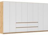 Drehtürenschrank RAUCH "Schrank Garderobe MAINZ Breiten 91/136/181/226/271/315/360, Höhe 210cm", eiche artisan, alpinweiß, B:360cm H:210cm T:54cm, Holzwerkstoff, Schränke, Drehtürenschrank, grifflose Front, Außentüren mit Push-to-Open Funktion MADE IN GERMANY