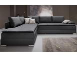 Ecksofa HOME AFFAIRE "Night & Day L-Form, B: 324 cm, Dauer-Schlaffunktion und Armlehne", grau (hellgrau), B:324cm H:95cm T:218cm, Struktur ( 100% Polyester);Luxus-Microfaser (100% Polyester), Sofas, Ecksofa, Bettfunktion & Bettkasten, Boxspringbett 180x200 cm