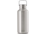 Trinkflasche EQUA "Timeless Off Steel", silber (silberfarben), H:19cm, Edelstahl, Trinkflaschen, Trinkflasche, Trinkflaschen-Leichtgewicht aus Edelstahl, mit Tragegriff