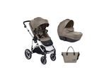 Kikkaboo Kinderwagen Thea 2 in 1 Babywanne, Wickeltasche, Fußabdeckung, Korb beige
