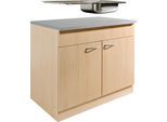 Spülenschrank WIHO KÜCHEN "Kiel", front und korpus: buche dekor, B:100cm H:85cm T:60cm, Schränke, Spülenschrank, 100 cm breit