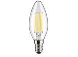 PAULMANN LED-Leuchtmittel "Eco-Line Kerze 840lm 4W 4000K klar 230V", Energieeffizienz: A, transparent, L:10,1cm Ø:3,5cm, Leuchtmittel, LED-Leuchtmittel
