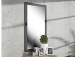 Garderobenspiegel FORTE "Trondheim", schwarz (schwarz eiche), B:54,4cm H:100cm T:2cm, Dekorfolie, Holzwerkstoff, Spiegel, Garderobenspiegel, Breite ca. 55 cm