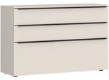 Kommode TOM TAILOR HOME, light taupe, B:110cm H:74cm T:42cm, Holzwerkstoff, Melamin, Spanplatte, Sideboards, Kommode, Lowboard, Breite 110 cm,1 Klappe,2 Schubladen, viel Stauraum