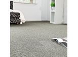 Teppichboden ANDIAMO "Joe, Schlinge, Gesamthöhe 8 mm, Luxusklasse LC2", grau (grau,beige), B:400cm L:200cm, Kunstfaser, Teppiche, Teppichboden, Breite 400 cm, meliert, Wohnzimmer, strapazierfähig & robust