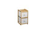 Regal mit 2 Boxen, Bambus, FSC