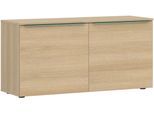 Kommode TOM TAILOR HOME, light oak, B:110cm H:56cm T:42cm, Holzwerkstoff, Melamin, Spanplatte, Sideboards, Kommode, Sideboard mit 2 Türen, Softclose,viel Stauraum mit Farbkick