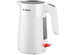BOSCH Wasserkocher "MyMoment TWK2M161, Abschaltautomatik, Überhitzungschutz, Tassenanzeige", weiß, B:23,7cm H:26,7cm T:15,8cm, Wasserkocher, Stiftung Warentest Testsieger (2,2) Ausgabe 03/2025, weiß matt, Wasserkocher
