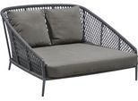 Sitzbank MUSTERRING "Freilicht Sonnenbett", schwarz, grau, anthrazit, B:149cm H:86cm T:156cm, Aluminium, Stoff, Sitzbänke, Sitzbank, 149 cm breit, ideal zum Zurücklehnen und entspannten Liegen im Garten