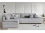 Ecksofa HOME AFFAIRE "Night & Day L-Form, B: 324 cm, Dauer-Schlaffunktion und Armlehne", grau (hellgrau), B:324cm H:95cm T:218cm, Struktur ( 100% Polyester);Luxus-Microfaser (100% Polyester), Sofas, Ecksofa, Bettfunktion & Bettkasten, Boxspringbett 180x200 cm