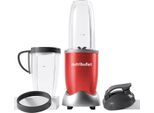 NUTRIBULLET Standmixer "Pro NB907R - kompakter Mixer, 900 Watt, 2 Mixbecher (700 + 925ml), Rot", rot, B:14cm H:37,6cm T:14cm, Zerkleinerer, Drücken, drehen, mixen; starker Motor;Becher+Zubehör spülmaschinenfest, Standmixer