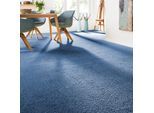 Teppichboden ANDIAMO "Verona, Velours, Gesamthöhe 6 mm, Luxusklasse LC2", blau (dunkelblau), B:500cm L:350cm, Kunstfaser, Teppiche, Teppichboden, Uni Farben, Breite 400 cm oder 500 cm, strapazierfähig, pflegeleicht