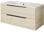 Badmöbel-Set SAPHIR "Mineralmarmor-Waschtisch mit Waschtischunterschrank", polar pinie, B:101cm H:50cm T:46cm, Holzwerkstoff, Kastenmöbel-Sets, Badmöbel-Set