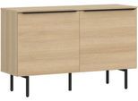 Kommode TOM TAILOR HOME, light oak, B:110cm H:72cm T:42cm, Holzwerkstoff, Melamin, Spanplatte, Sideboards, Kommode, Sideboard mit 2 Türen, Softclose,viel Stauraum mit Farbkick