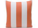 Dekokissen GÖZZE "Bali" Gr. 2, orange (apricot, weiß, gestreift), B:50cm L:50cm, Obermaterial: 65% Polyacryl, 35% Polypropylen, Dekokissen_Sitzkissen_Kissenhüllen, Dekokissen