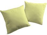 Dekokissen ADAM "Uni Light Collection", grün (hellgrün, unifarben), B:50cm L:50cm, Obermaterial: 100% Baumwolle, Dekokissen_Sitzkissen_Kissenhüllen, Dekokissen, im Uni Design