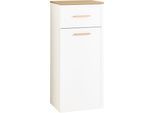 Unterschrank SAPHIR "mit Soft-Close und 2 Glasablageböden", weiß matt, B:45,2cm H:104cm T:32,5cm, Holzwerkstoff, Schränke, Unterschrank