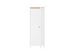 Garderobenschrank HOME AFFAIRE "Bedford, Stauraumschrank, Flurschrank, ausziehbare Kleiderstange", opaque weiß, B:60cm H:191cm T:40cm, Holzwerkstoff, MDF, Schränke, Garderobenschrank, MDF-Profil 2D ummantelt, Hotstamping, 1mm ABS-Kanten, 4 Einlegeböden