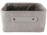 Aufbewahrungskorb KLEINE WOLKE "Bedford", grau (platin), Polyester, Aufbewahrungsboxen, Aufbewahrungskorb