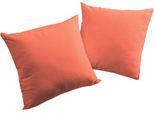 Dekokissen ADAM "Uni Light Collection", orange (orange, unifarben), B:40cm L:40cm, Obermaterial: 100% Baumwolle, Dekokissen_Sitzkissen_Kissenhüllen, Dekokissen, im Uni Design