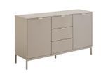 Mid.you Sideboard Rhodes, Kaschmir, Metall, Holzwerkstoff, 2 Fächer, 3 Schublade(n) Schubladen, 140x80x40 cm, Bsci, Wohnzimmer, Kommoden & Sideboards, Sideboards