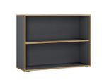 P & B Aktenregal Salia, Anthrazit, Honigeiche, Kunststoff, 1 Fächer, 100x74x33 cm, stehend, Arbeitszimmer, Büroregale, Aktenregale