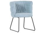 Carryhome Stuhl, Blau, Schwarz, Metall, Textil, Kufe, Rundrohr, 62x80x62 cm, Stoffauswahl, Esszimmer, Stühle, Esszimmerstühle, Vierfußstühle