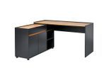 Livetastic Eckschreibtisch , Schwarz, Eichefarben , Holzwerkstoff , 1 Schublade(n) Schubladen , rechteckig , Wange , 150x76.5x136.5 cm , Bsci , Büromöbel, Schreibtische, Eckschreibtische