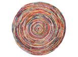 Novel Webteppich Sixteen round, Mehrfarbig, Textil, Abstraktes, rund, in verschiedenen Größen erhältlich, Teppiche & Böden, Teppiche, Runde Teppiche