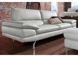 3-Sitzer CALIA ITALIA "Dave, italienisches Design, erstklassiger Sitzkomfort, Breite 221cm", grau, B:221cm H:87cm T:97cm, NaturLeder Sorrento, Sofas, in zwei Lederqualitäten und toller Detailverarbeitung
